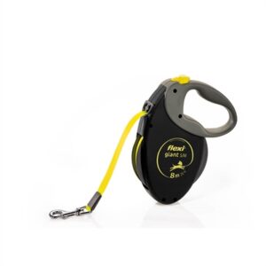 Flexi Rollijn Giant Tape Neon Zwart / Geel M 8 Mtr