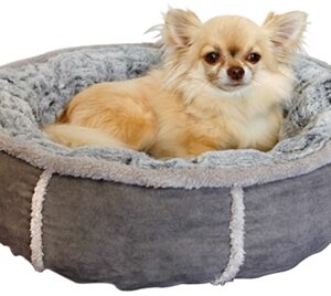 Hondenmand Pluche Donut Grijs 51x51x13 cm