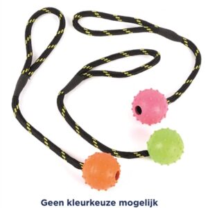 Happy Pet Tough Toys Bal Studded Aan Touw Rubber 31.5x5.5x5.5 cm