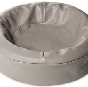 Bia Bed Kunstleer Hoes Hondenmand Taupe Bia-0 50x50x12 cm Rond
