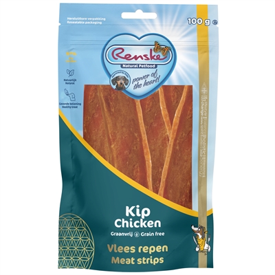 Renske Gezonde Beloning Vlees Strip Kip 100 gr