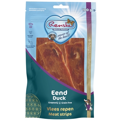 Renske Gezonde Beloning Vlees Strip Eend 100 gr