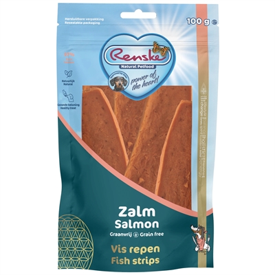 Renske Gezonde Beloning Vlees Strip Zalm 100 gr