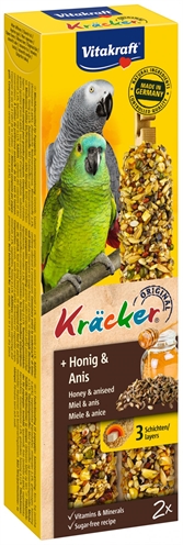 Vitakraft Papegaai Kracker Honing 2 In 1