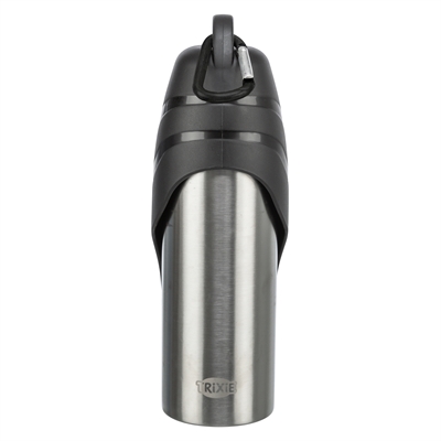 Trixie Drinkfles RVS Met Plastic Drinkbakje Zwart 750 ml 3 st