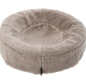 Bia Bed Fleece Hoes Hondenmand Taupe Bia-0 50x50x12 cm Rond