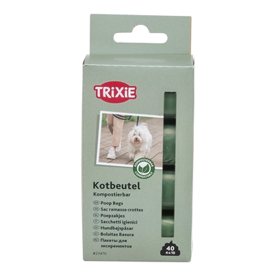 Trixie Poepzakjes Composteerbaar Bosgroen 4x4x10 stuks