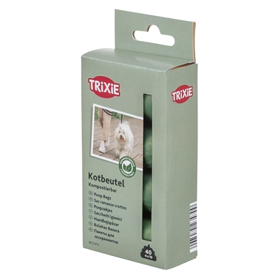 Trixie Poepzakjes Composteerbaar Bosgroen 4x4x10 stuks
