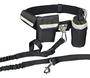Trixie Heupriem Met Jogginglijn Zwart Riem 60-120 cm Lijn 100-135 cm