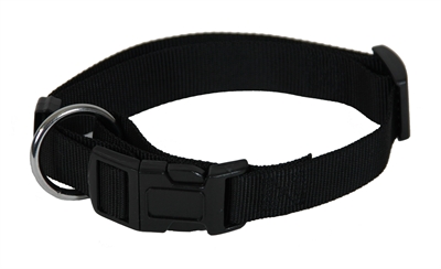 Martin Halsband Basic Nylon Zwart 30-45x1.6 cm