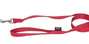 Martin Hondenriem Basic Nylon Rood 120x1 cm