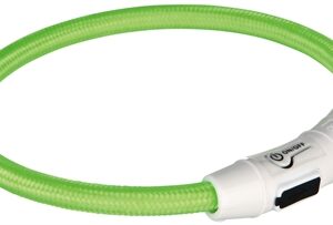Trixie Lichtgevende Halsband Hond Flash USB Tpu / Nylon Groen 65x0.7 cm