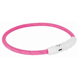 Trixie Lichtgevende Halsband Hond Flash USB Tpu / Nylon Roze 65x0.7 cm