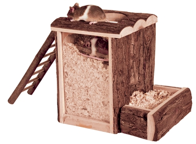 Trixie Natural Living Speel- En Graaftoren Muis / Dwerghamster 20x16x20 cm