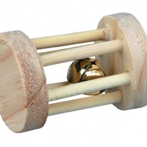 Trixie Speelrol Hout Met Bel 5x3.5 cm