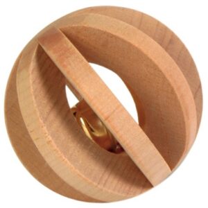 Trixie Bal Hout Met Bel 6 cm