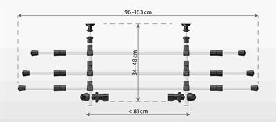 Trixie Hondenrek Auto Zilver / Zwart 96-163x34-48 cm