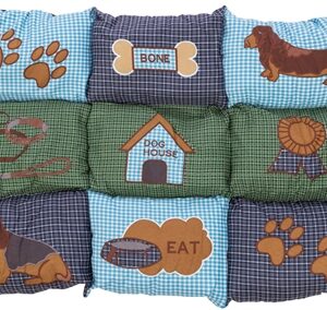 Trixie Hondenkussen Patchwork Blauw / Groen 80x55x3 cm