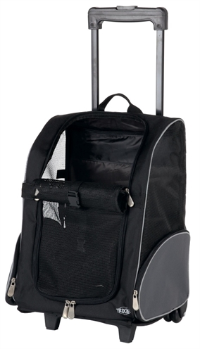 Trixie Reismand Trolley Zwart / Grijs 32x25x45 cm