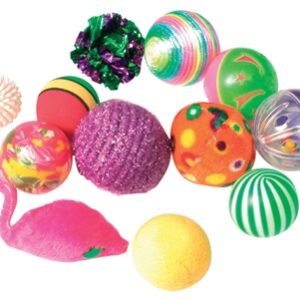 Zolux Kattenspeelgoed Fancy Gekleurde Ballen Assorti 12 st