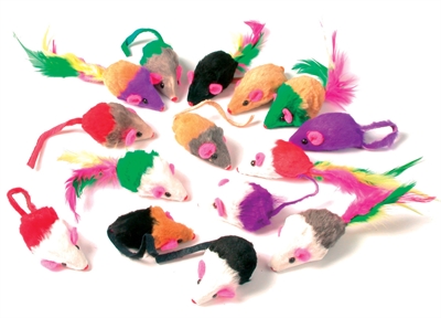 Zolux Kattenspeelgoed Bontmuisjes Assorti 24 st