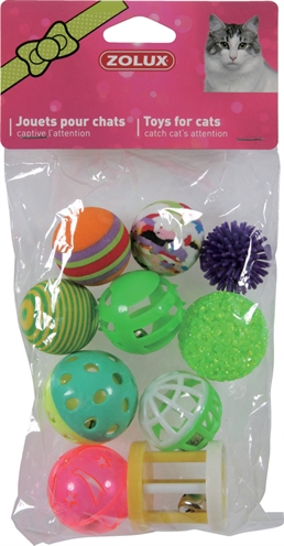 Zolux Kattenspeelgoed Multi Assorti 4 cm 10 st