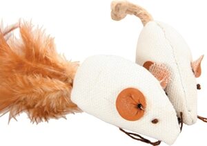 Zolux Canvas Muis Wit 5 cm 2 st