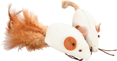 Zolux Canvas Muis Wit 5 cm 2 st