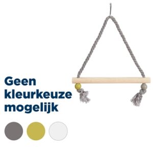 Zolux Schommel Hout Met Touw Assorti 22x1.5x27 cm