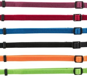 Trixie Puppy Halsband Set Zwart/Rood/Blauw/Appel/Papaya/Orchidee 17-25 cm 6 st