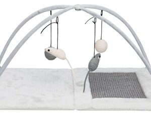 Trixie Krabmat Met Speeltjes Aan Koord Grijs 60x33x42 cm