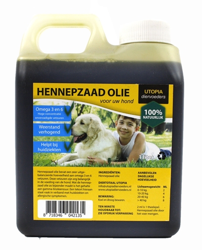 Hennepzaad Olie 1 ltr
