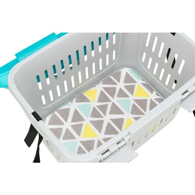 Trixie Vervoersbox Knaagdier Midi-Capri Lichtgrijs/Turquoise 44x32x33 cm