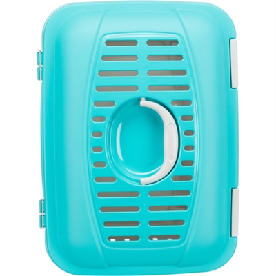 Trixie Vervoersbox Knaagdier Midi-Capri Lichtgrijs/Turquoise 44x32x33 cm