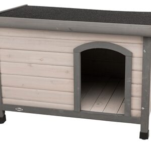 Trixie Natura Hondenhok Classic Plat Dak Grijs 85x60x58 cm