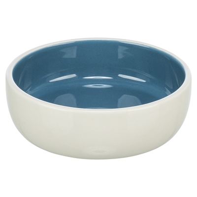Trixie Voerbak Kat Keramiek Creme / Blauw 13 cm 300 ml