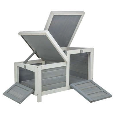 Trixie Knaagdierhuis Met 2 Ingangen Grijs / Wit 70x45x43 cm