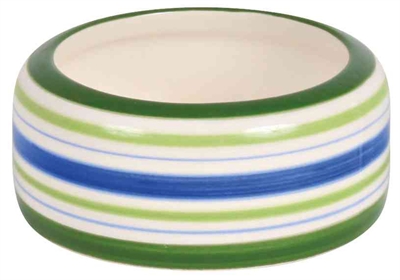 Trixie Voerbak Konijn Streep Groen / Blauw / Creme 16 cm 500 ml 4st