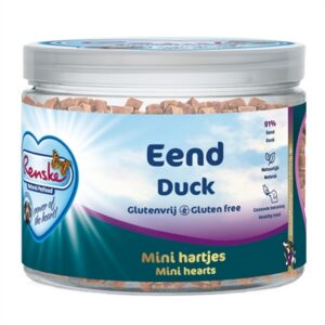 Renske Hond Gezonde Beloning Mini Hartjes Eend 100 gr
