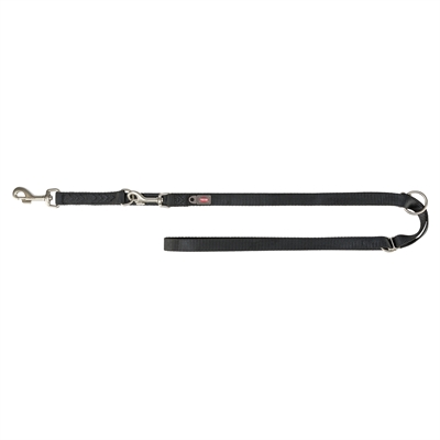 Trixie Hondenriem Premium Verstelbaar Nylon Zwart 200x1.5 cm