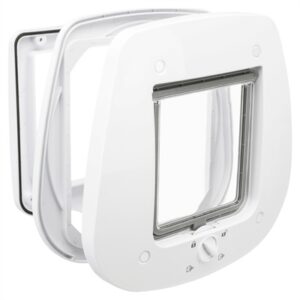 Trixie 4-Weg Kattenluik Speciaal Voor Glas Wit 27x26 cm