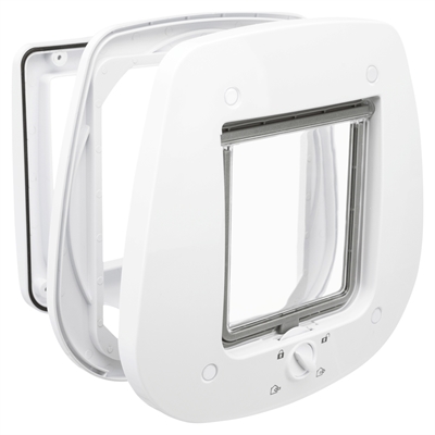 Trixie 4-Weg Kattenluik Speciaal Voor Glas Wit 27x26 cm