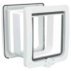 Trixie 4-Weg Kattenluik XL Inclusief Tunnelstuk Wit 24x28 cm