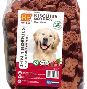 BF Petfood 3 In 1 Hondenkoekjes Met Cranberry 500 gr