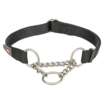 Trixie Halsband Hond Premium Halfslip Halsband Zwart 30-40x1.5 cm