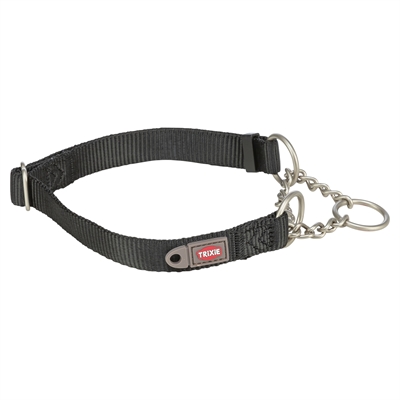 Trixie Halsband Hond Premium Halfslip Halsband Zwart 30-40x1.5 cm