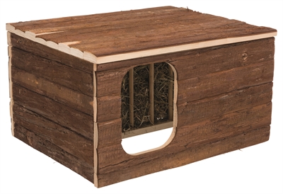 Trixie Natural Living Knaagdierhuis Hilke Met Hooiruif 40x32x23 cm