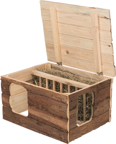 Trixie Natural Living Knaagdierhuis Hilke Met Hooiruif 40x32x23 cm