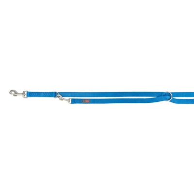 Trixie Hondenriem Premium Dubbelgestikt Verstelbaar Royal Blauw 200x1 cm