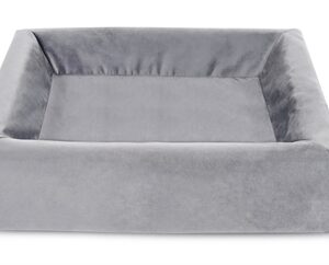 Bia Bed Royal Fluweel Hoes Voor Hondenmand Grijs Bia-50 60x50x12 cm